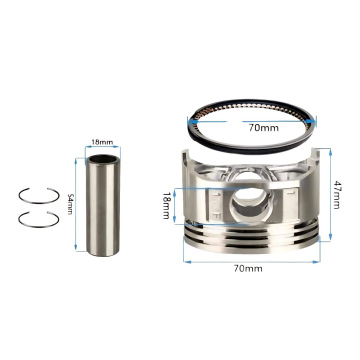 PISTÓN CON ANILLOS GX220 7HP 70mm No.de parte MEMPS003